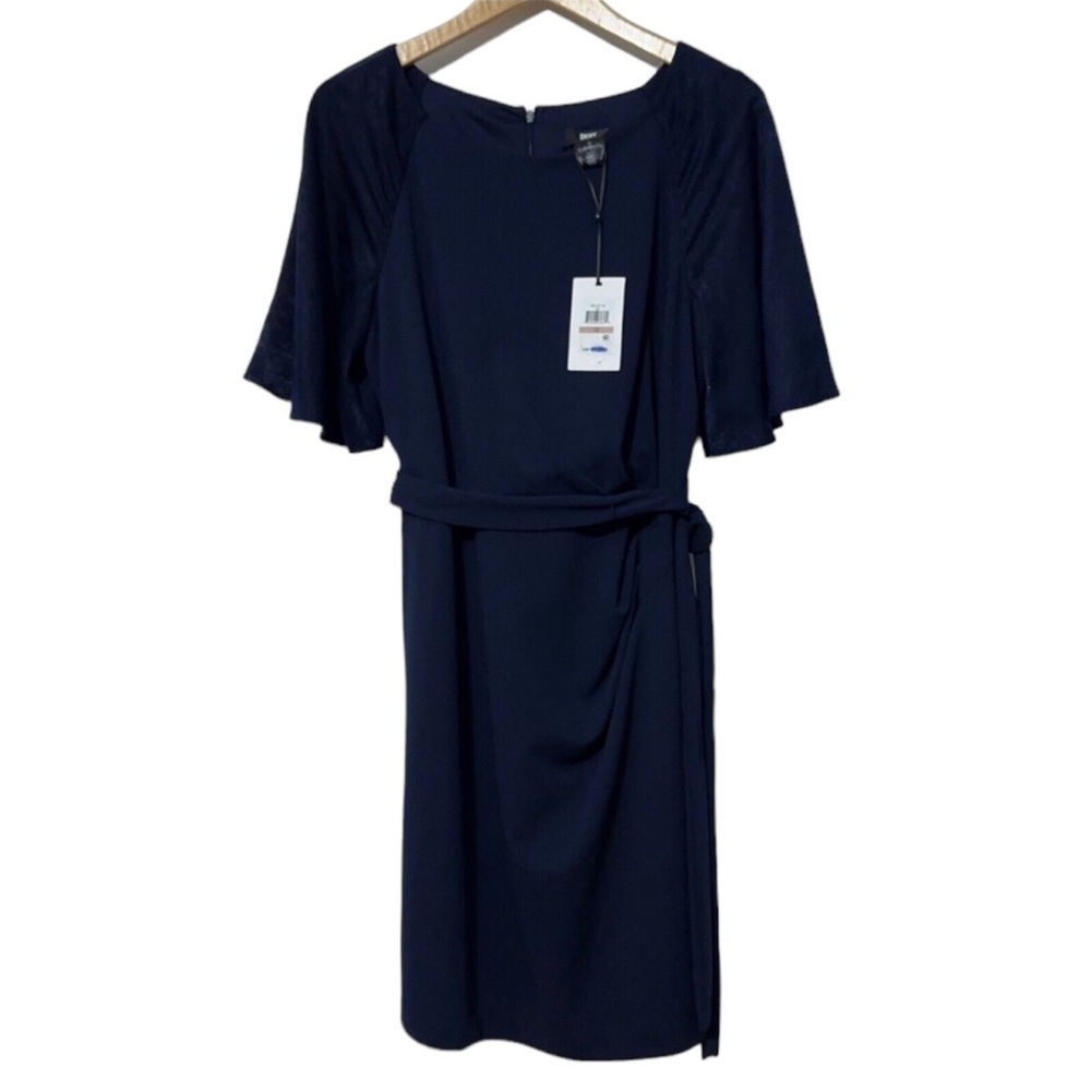New DKNY Dress with Flutter Sleeves Womens Size 12 Fall Casual